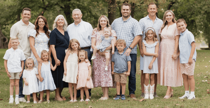 Kevin Kennemer with his family